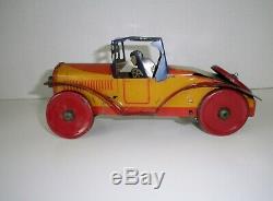 Rare Vintage Marx 1920's 30's King Racer Tin Wind Up Car Made In USA