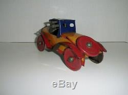 Rare Vintage Marx 1920's 30's King Racer Tin Wind Up Car Made In USA