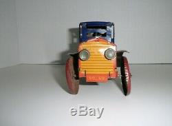 Rare Vintage Marx 1920's 30's King Racer Tin Wind Up Car Made In USA