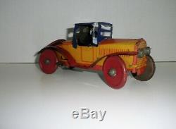 Rare Vintage Marx 1920's 30's King Racer Tin Wind Up Car Made In USA