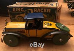 Rare Vintage Marx 1925 King Racer With Original Box
