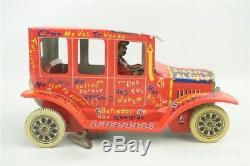 Rare Vintage Marx Plastimarx Old Jalopy Red Variation Spanish Tin Windup Toy Car