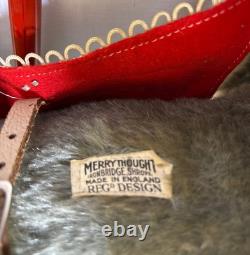 Rare Vintage Merrythought Elephant Push Along / Toy On Wheels