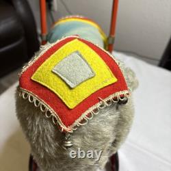 Rare Vintage Merrythought Elephant Push Along / Toy On Wheels