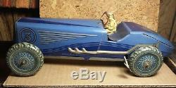 Rare Vintage Mettoy 12 Mechanical Wind-up Tin Racing Car Great Britain