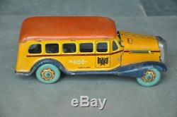 Rare Vintage Peacock Brand Windup Car / Bus Tin Toy, japan