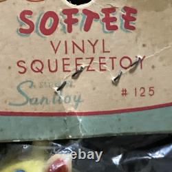 Rare Vintage Sanitoy NOS Giraffe Squeaky Toy Turning Head Made in Japan 4