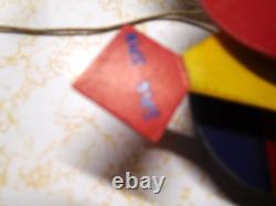 Rare Vintage Weird Spin Spin (pat pend) Spinning Colorful Plastic/String Toy