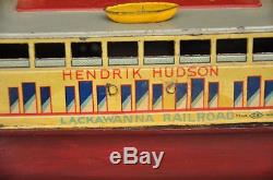 Rare Vintage Windup C. K T Prewar Hendrik Hudson Litho Ferry Boat Tin Toy Japan