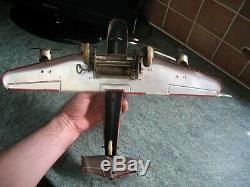 Rare toy MARX FLYING FORTRESS PLANE BOXED TIN AIRCRAFT WIND UP VINTAGE TINPLATE