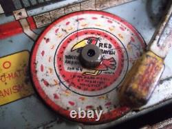 Rare vintage wind up musical cabinet Phonograph tin toy of 50's made in Japan