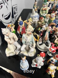 Retro Clown Vintage Lot Over 50 Pieces And More Bozo Jester Circus Music Bells