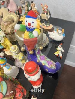 Retro Clown Vintage Lot Over 50 Pieces And More Bozo Jester Circus Music Bells