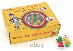Roly Poly Toys Store Display Box Full Mini Rolling Toy Vintage Original 1950's