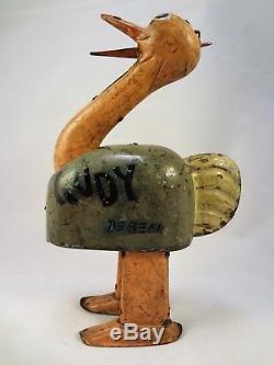Rudy the Ostrich Barney Google Vintage German Tin Wind Up Toy Pre 1930 Nifty
