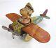 SCARCE 1930's Popeye The Pilot Marx WORKING Plane Tin Wind-Up Vintage Toy