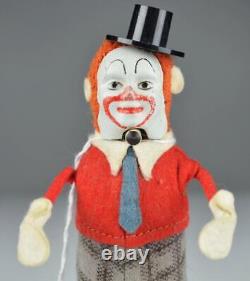 SCHUCO JUGGLING CLOWN WIND-UP TOY GERMANY c1950's 4 1/2 WORKING NO BALLS