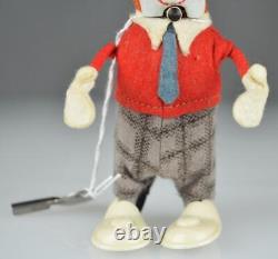 SCHUCO JUGGLING CLOWN WIND-UP TOY GERMANY c1950's 4 1/2 WORKING NO BALLS