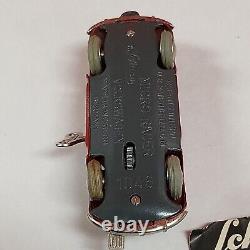 SCHUCO MICRO RACER 1046 VW Beetle Red Car TIN TOY With Key. REF56