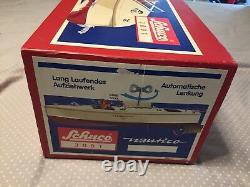 SCHUCO Windup Toy NAUTICO TIN PLATE Boat With Box