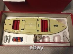 SCHUCO Windup Toy NAUTICO TIN PLATE Boat With Box