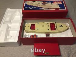 SCHUCO Windup Toy NAUTICO TIN PLATE Boat With Box