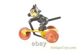 S. G. Gunthermann Tin Lithographed Windup Felix the Cat on Scooter