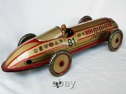 Saalheimer & Strauss Racing Car Rennwagen Tin Toy Blechspielzeug Wind-Up Rare