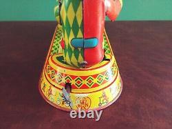 Scarce 1950's NBN Hausmann Tin Wind-up Musical Circus Clowns Tinplate with Or. Box