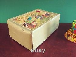 Scarce 1950's NBN Hausmann Tin Wind-up Musical Circus Clowns Tinplate with Or. Box