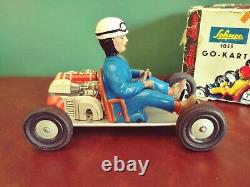 Scarce 1960's Schuco 1055 Tin Wind-up Go Kart with Or. Box