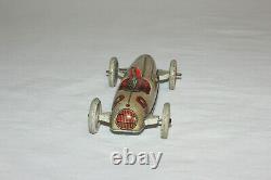 Scarce German Tin Litho Wind Up Land Speed Record Race Car with Driver #9 VG L@@K