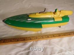 Scarce Vintage IDEAL Plastic Boat Wind-Up Hydroplane