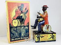 Scarce Vintage Marx, SPIC The Coon Drummer with Box