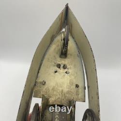 Schieble Dayton Gun Boat Ship Battleship Pressed Steel Hill Climber Toy Vintage