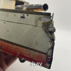 Schieble Dayton Gun Boat Ship Battleship Pressed Steel Hill Climber Toy Vintage