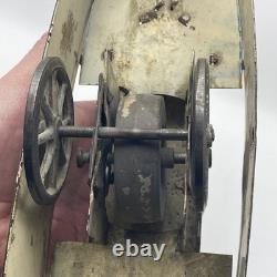 Schieble Dayton Gun Boat Ship Battleship Pressed Steel Hill Climber Toy Vintage