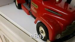 Schuco 6080 DECAL firetruck feuerwagon tin toy wind-up W electric light Germany
