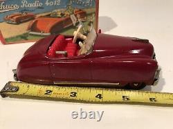 Schuco Radio 4012 Red Wind Up Car Original Box Key Working Germany Swiss Thorens