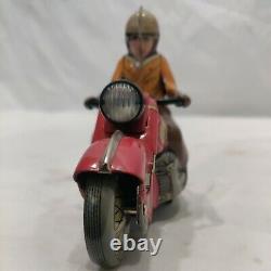 Schuco Red Motorcycle Charly 1005 Tin Litho Windup German limited re- release