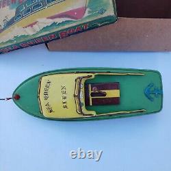 Sea Queen With Siren Old Vintage Antique Decorative Collectible Tin Toy Japan