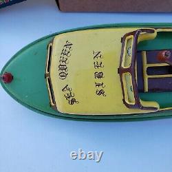 Sea Queen With Siren Old Vintage Antique Decorative Collectible Tin Toy Japan