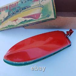 Sea Queen With Siren Old Vintage Antique Decorative Collectible Tin Toy Japan