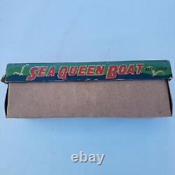 Sea Queen With Siren Old Vintage Antique Decorative Collectible Tin Toy Japan