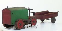 Structo 1920s Crawler Tractor & Trailer