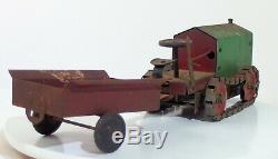 Structo 1920s Crawler Tractor & Trailer