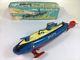 Submarine Tin Toy Showa Retro Friction moving Vintage Figure Toy EMS F / S