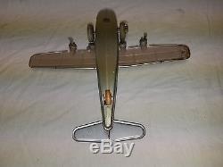 Super Rare Vintage 1940's Chein & Co Tin Wind Up Old Army Airplane Plane Toy