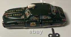 Superb Vintage Dick Tracy Police Car Working Rare Vintage Toy