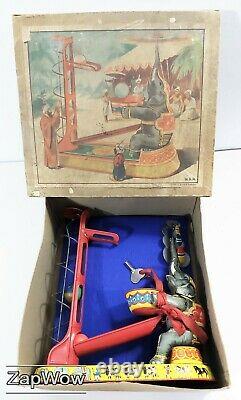 TIN TOY ELEPHANT JUGGLING 1950s NBN Clockwork Wind-Up Vintage Western Germany